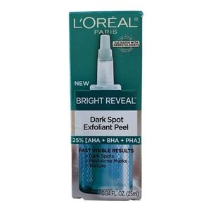 L'Oreal Bright Reveal Dark Spot Exfoliant Peel .84 oz 25% AHA+BHA+PHA